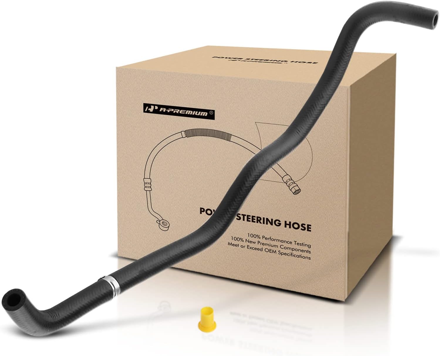 A-Premium Power Steering Return Hose Assembly Compatible with Ford | for Ford Thunderbird 2002-2005 3.9L & Lincoln LS 2000-2006 3.0L, Cooler To Reservoir