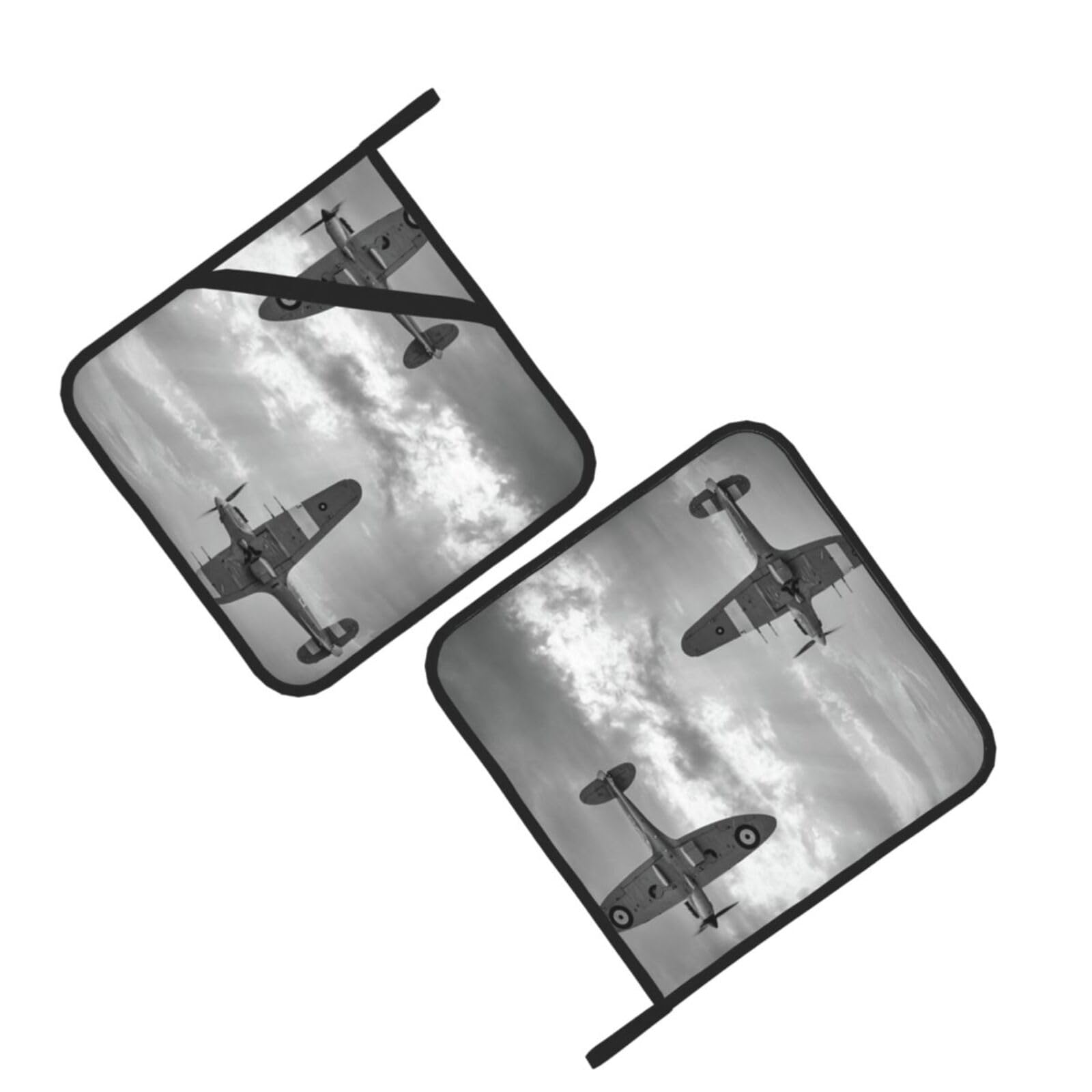 World War 2 Aircraft Airplane Printed Oven Pot Holders Set of 2 Pcs Heat Resistant Kitchen Microwave Potholders for Cooking Baking Grilling