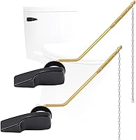 Vista 8 de Kit de reemplazo de mango de inodoro Hygie Rinse de 2 paquetes, universal, de metal, para montaje lateral, compatible con inodoros American