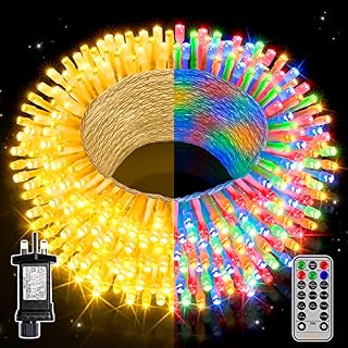 Ollny Outdoor Christmas Tree Light - 30M 300 LED Fairy Lights Christmas Decorations Waterproof String Light with Timer/Remote Control/11 Lighting Modes for Outside/Garden/Indoor/Window