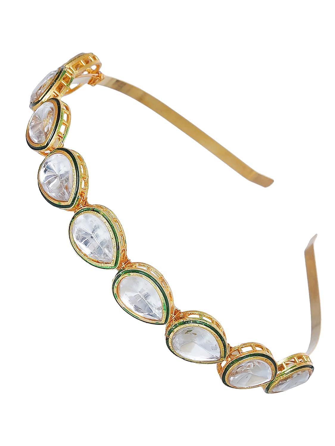 MANBHAR GEMS - Plated Traditional Floral Kundan Pearl Studded Rajasthani Sheeshphool Matha Patti/Sheeshpatti for Hair Jewellery for Women (B0CL24YF3K) Amazon Price History, Amazon Price Tracker