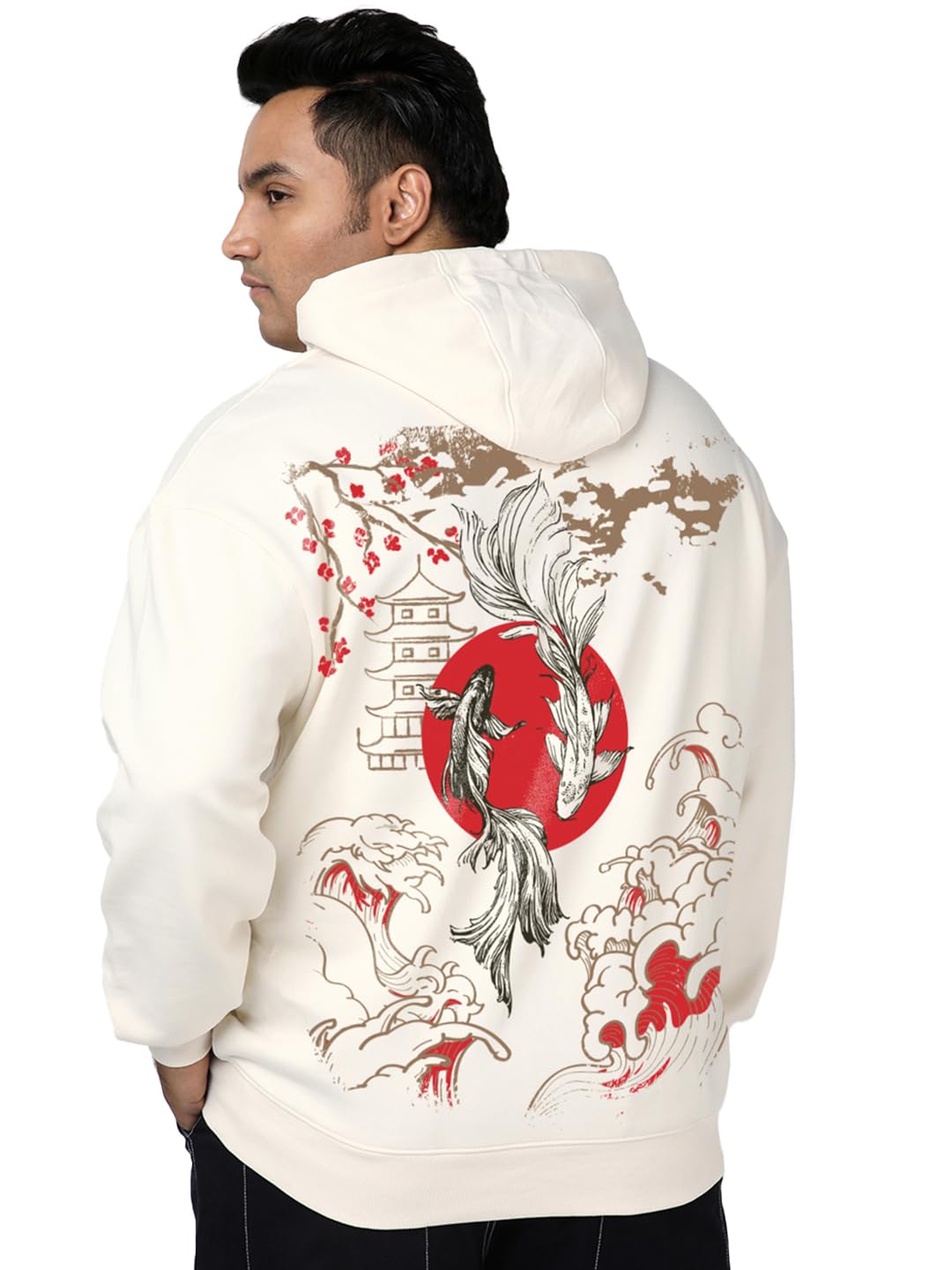 Heavy Duty 1.0 Men's Graphic Print Oversized Fit Full Sleeve Hooded Fleece Plus Size Hoodies-image-13