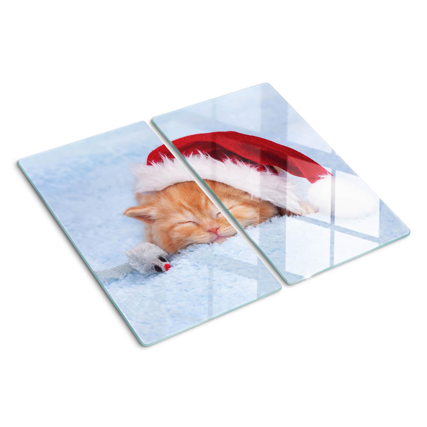 Planche à découper en verre hygiénique anti-rayures protège plan de travail style béton