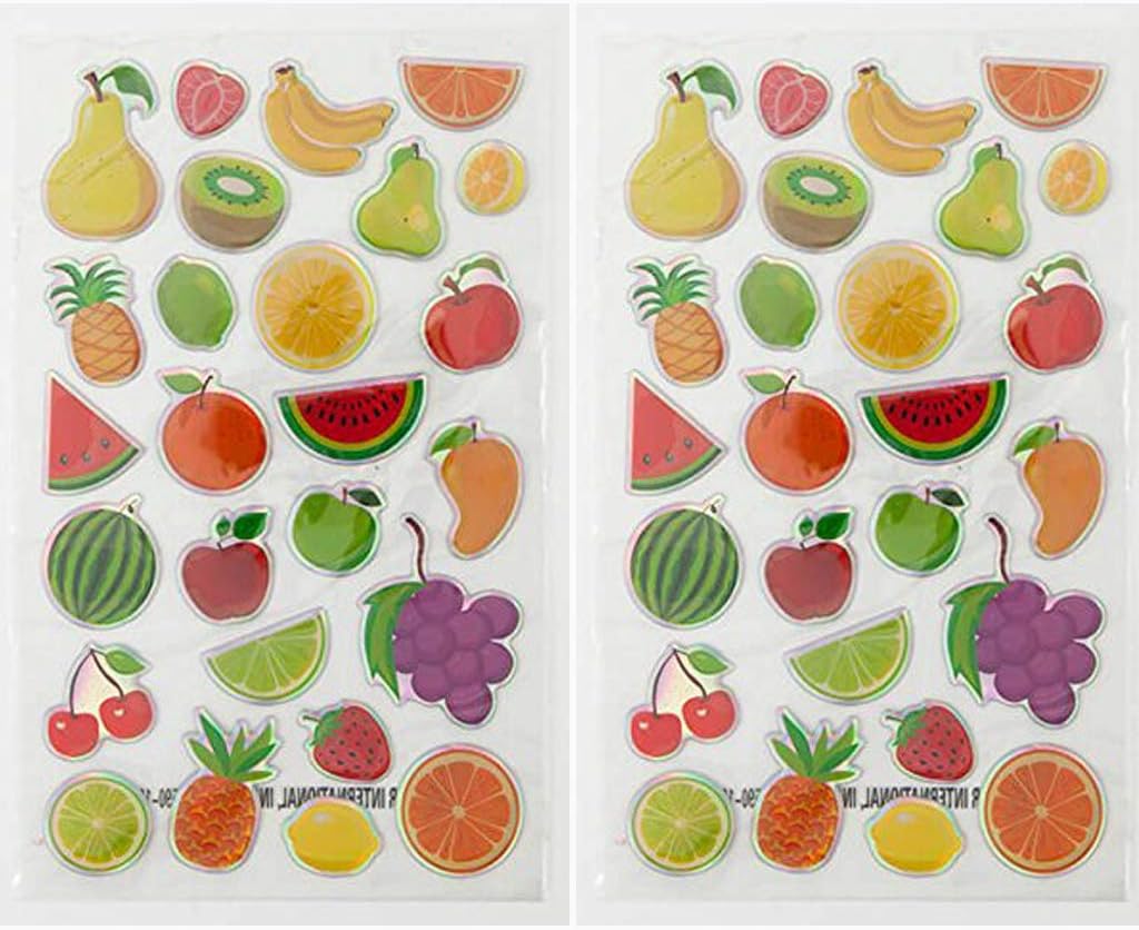 Amazon Co Jp フルーツ グラシアス フルーツいっぱいのキラキラシール ２枚セット 文房具 オフィス用品