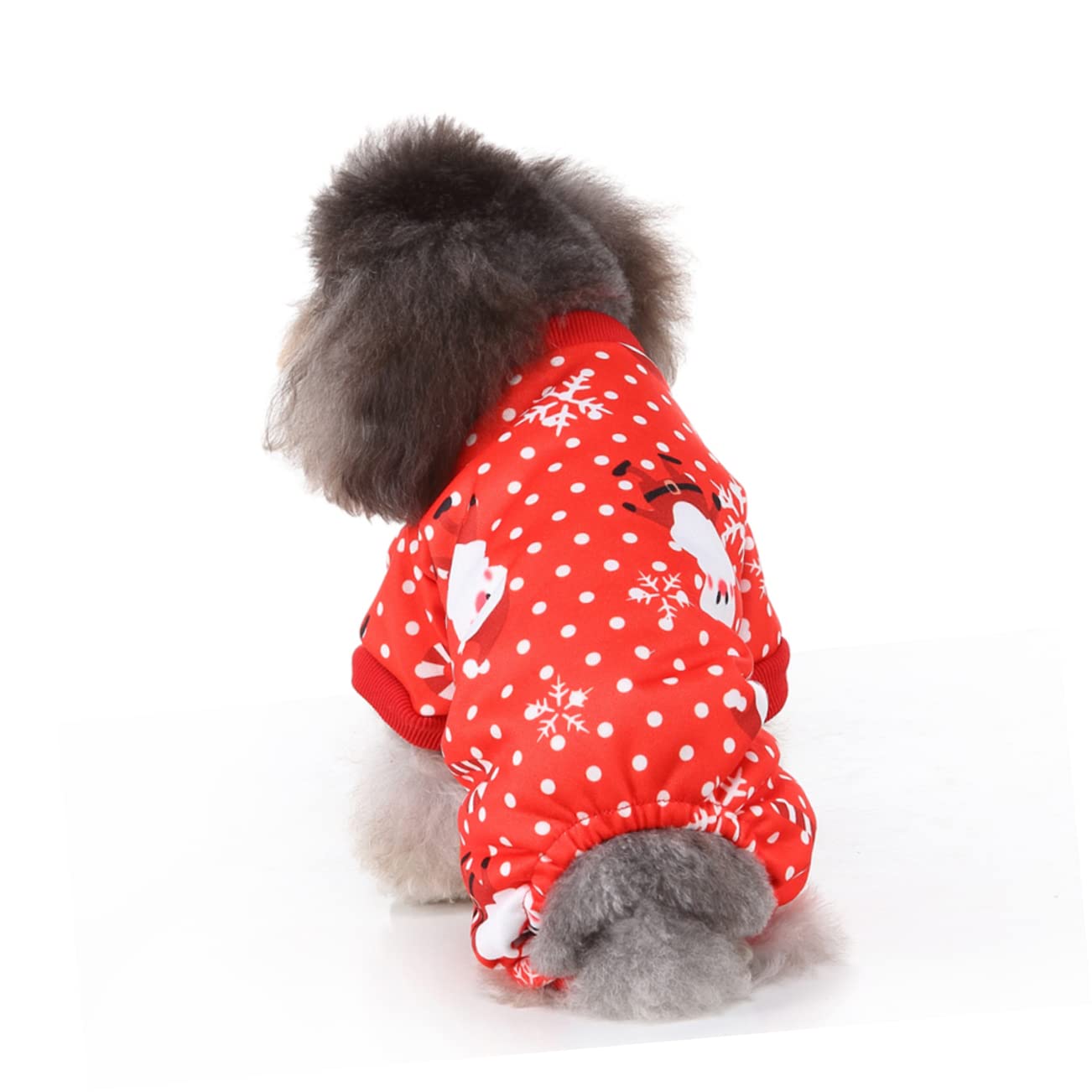 BESPORTBLE 3 Pz Panno Natalizio Per Cani Felpa Con Cappuccio Cane Tute Ragazza Vestiti Natalizi Per Animali Domestici Pigiami Per Ragazzi Natale Del Cane Gatto Gonna Rosso Divertente