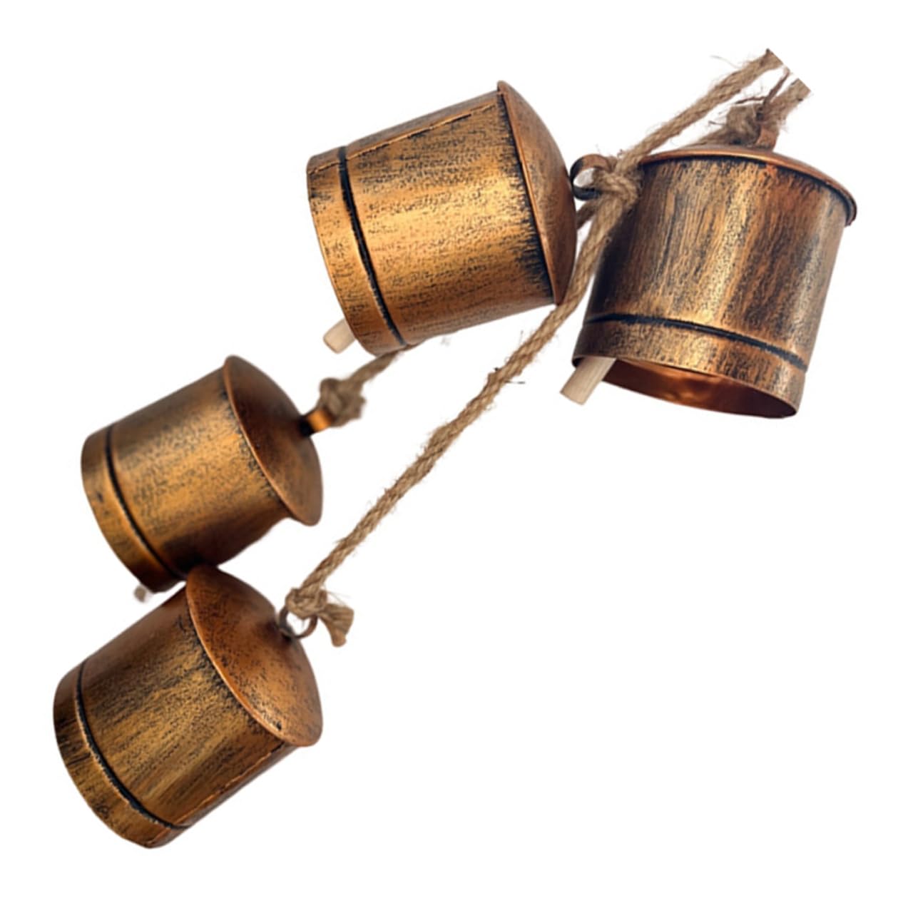 Happyyami Vintage Metal Cow Bells for Crafts and Decorations Sound Sheep Bells for DIY Projects Iron Hanging Ornaments for Garden and Home Rustic Finish
