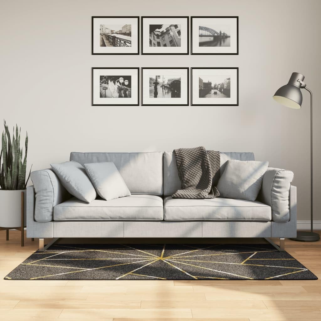 Tapis en velours doré et noir avec impression numérique haute définition