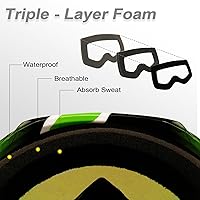 Vista 4 de Gafas de Motocross para Niños y Jóvenes - Gafas Off Road para Bicicleta de Cross y Motocicleta MX con Lentes de Protección UV Antiempañamiento