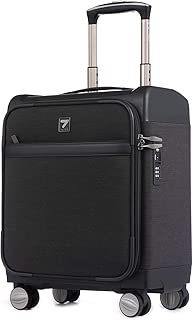 16 inch Carry on Business Suitcase Lightweight Underseat Spinner Luggage with TSA Lock Black - coolthings.us