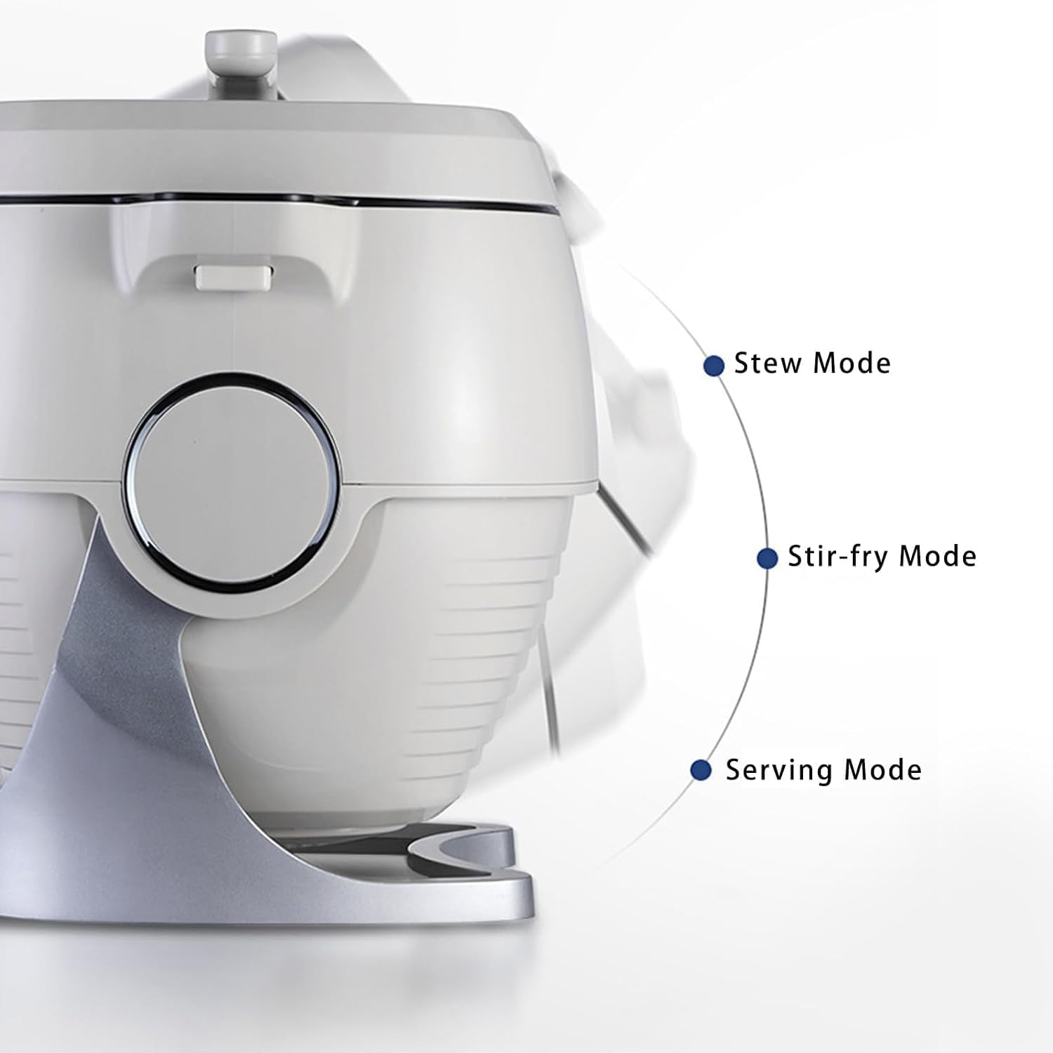 Automatic Stir Fry Robot - 6L Cooking Wok with Adjustable 360° Speed & 3 Modes for Stir Frying, Stewing & Cooking - Smart Kitchen Appliance for Easy Meal Prep