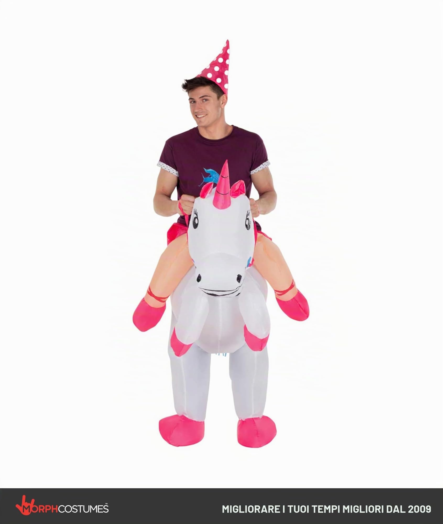 Morph Costume Gonfiabile Unicorno,Vestito Gonfiabile Adulto Uomo Donna Laurea