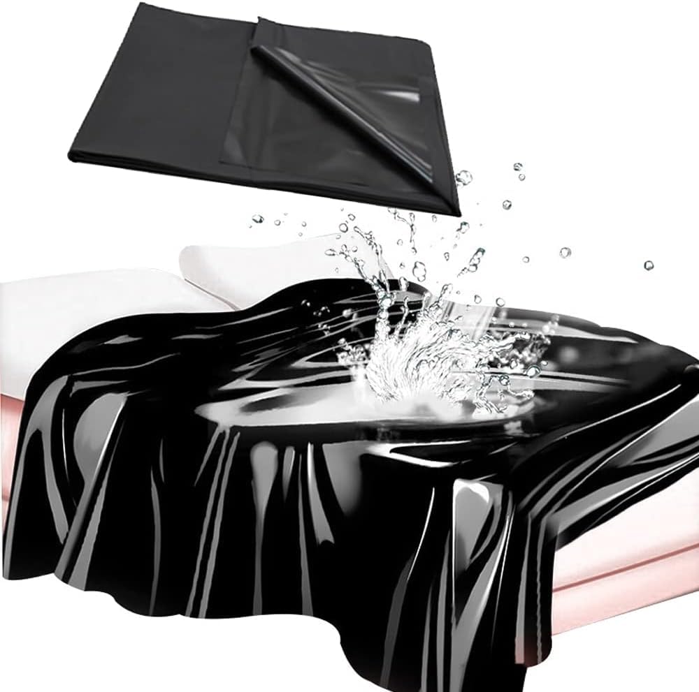 Tappeto sportivo impermeabile pieghevole nero da viaggio in PVC per evitare che l'acqua bagni il materasso, adatto ai principianti 02D1104