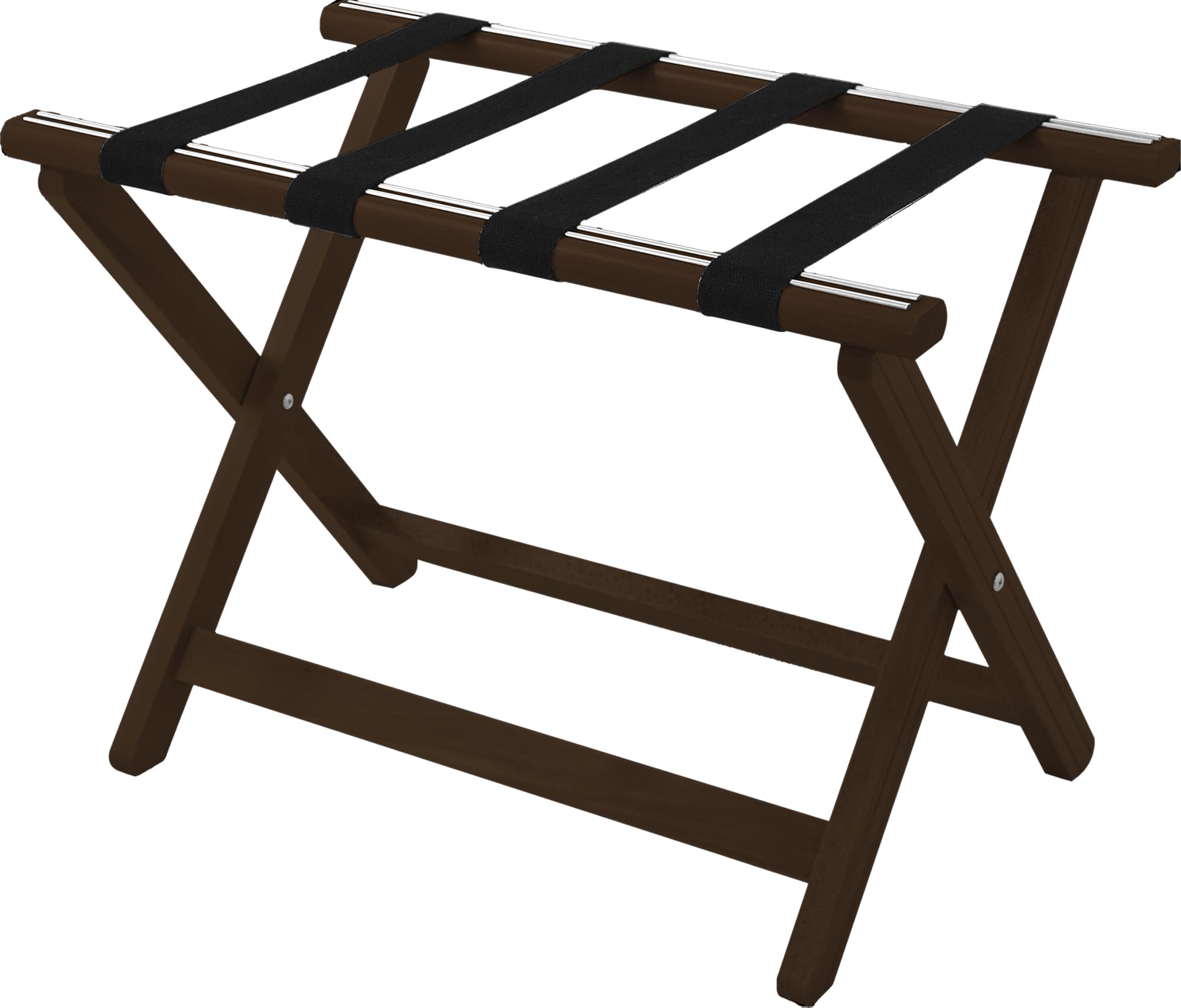 Corby York Wooden Luggage Rack - Dark Wood