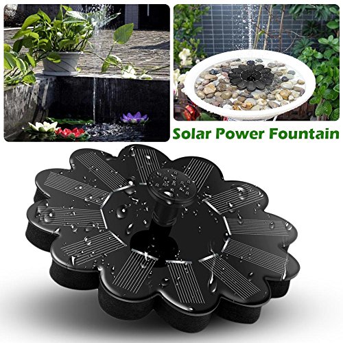 Smallpocket Mini Floating Solar Fountain Fountain Outdoor Solar Pond Bird Bath Solar Water Pump Fountain Kit, for Garden, Pond, Pool, Fish