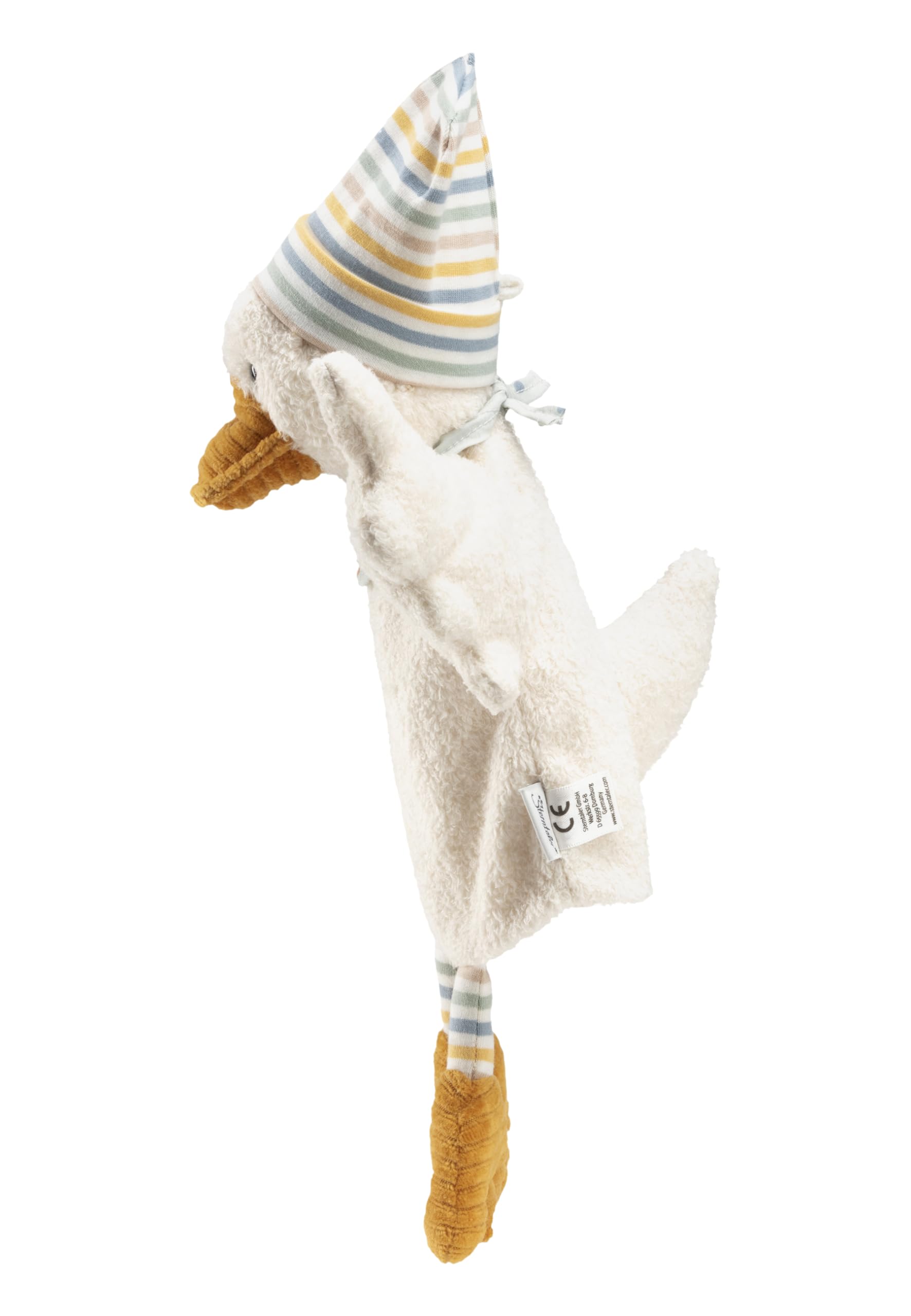 Sterntaler Handpuppe Ente Edda Lou mit Beanie Mütze - weiches Kinder Spielzeug zum Puppentheater, Erzählen, Kuscheln & Sprachförderung – Perfekter Spielkamerad & Geschenkidee, beige