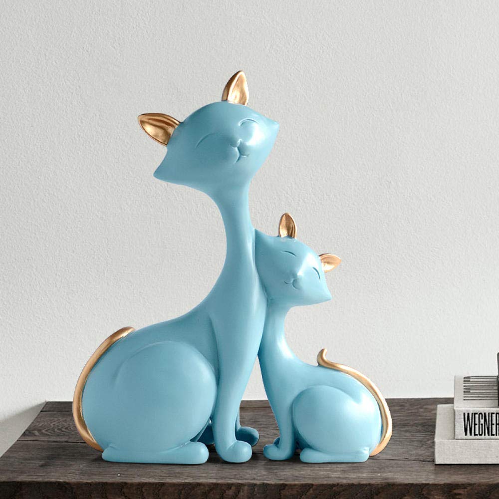 Statua astratta moderna Artigianato Figurine Ornamento Scultura per Scaffale Bar Home Desk Decor, Statue E Figurine Statua Ornamento Resina Statua Gatto Statua Modello in miniatura Decorazione Animale