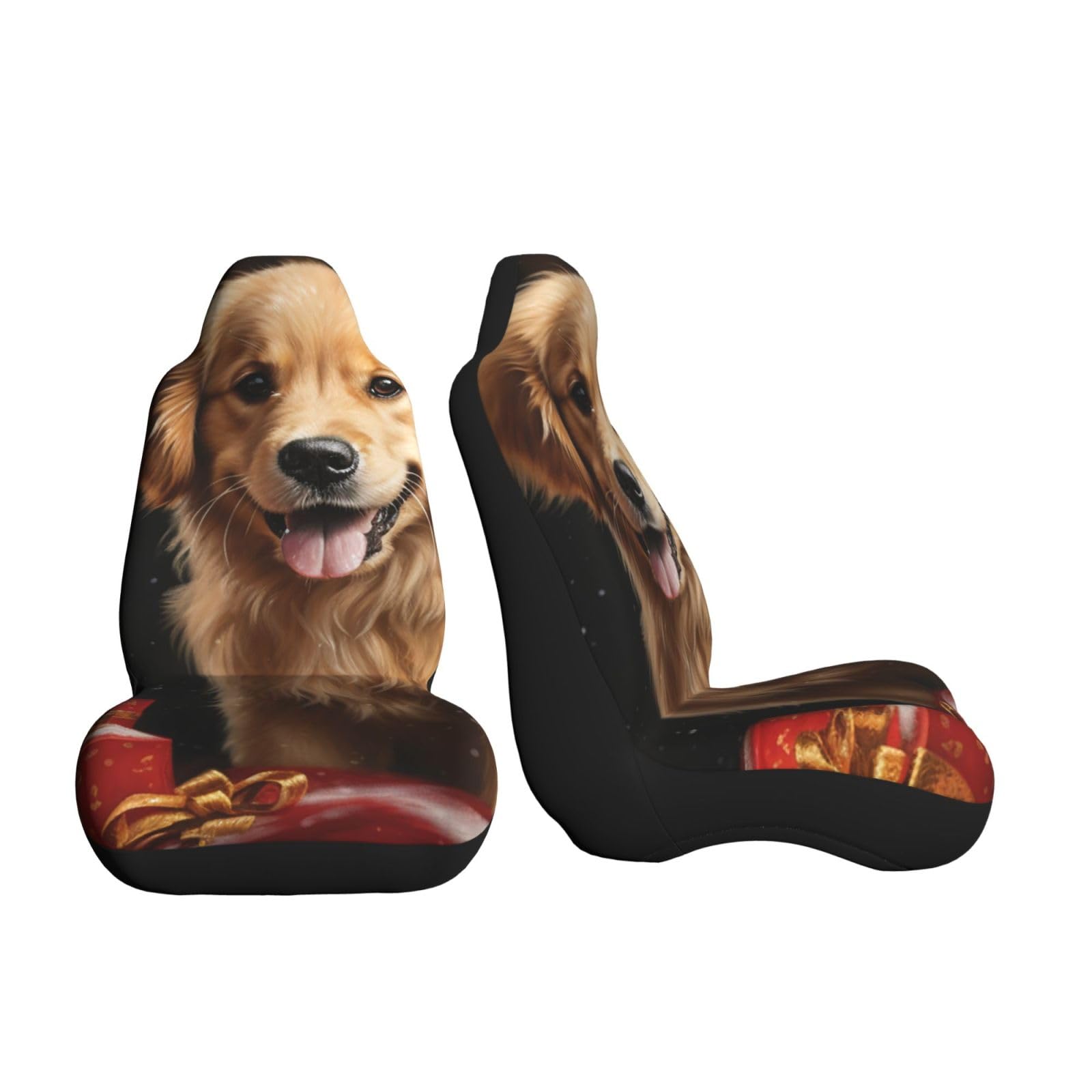 Golden Retriever pokrowce na siedzenia samochodowe, uniwersalne ochraniacze na siedzenia samochodowe, z elastycznym paskiem, akcesoria samochodowe, zestaw 2 szt., 2 szt