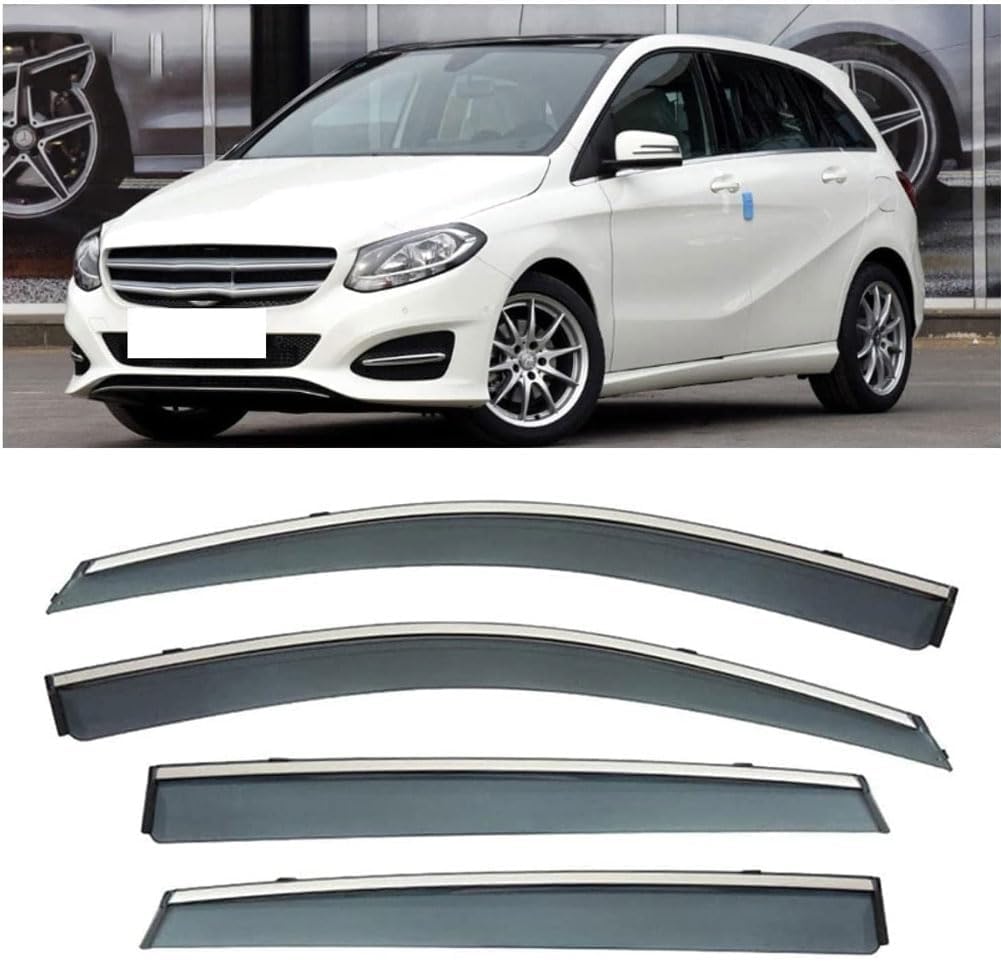 4pcs Car Front Rear Wind Deflectors for Be-nz B-Klasse 2013-2019 Side Door Windows Wind Rain Deflectors Smoke Guard Shade Wind Shield Accessories
