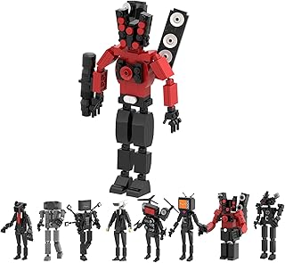 Skibidi Toilet Action Figure Building Block Sets,Toilet Toys Camera Man，Camerman Titan，Speakerman Titan Toys,Kids Toys Gift for Kids 6+ Boys or Girls (J)
