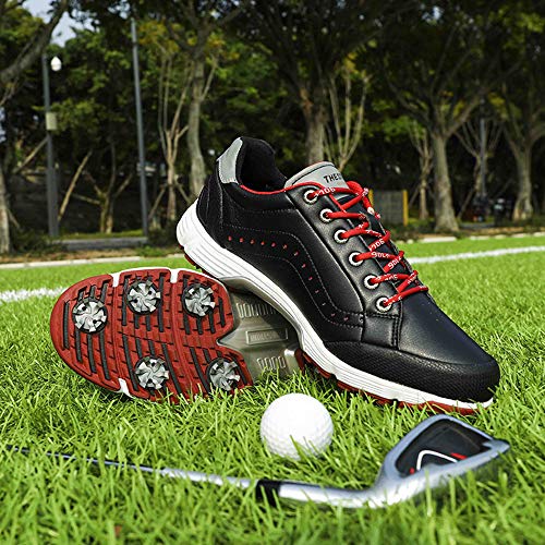 Image of THESTRON 2021 Men Golf Shoes Professional Spikes Golf Sport Sneakers Waterproof Mens Trainers Golfing