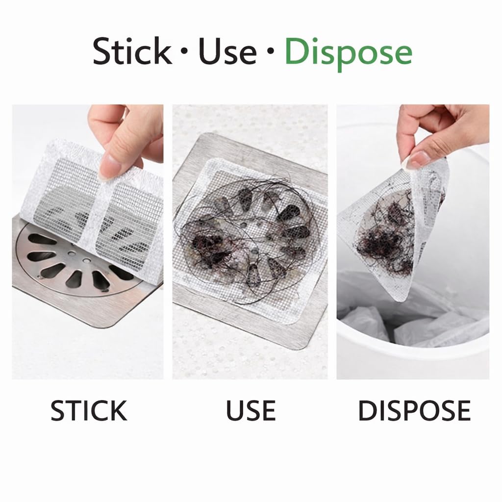 Drain Hair Catcher Stickers - Prevent Clogs! -3