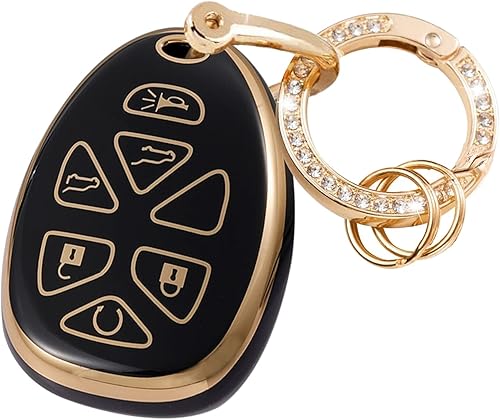 Miniatura 4 de WSAuto Funda para llavero con llavero de metal compatible con Chevy Suburban Tahoe Traverse Buick Enclave Cadillac Escalade GMC Acadia Yukon