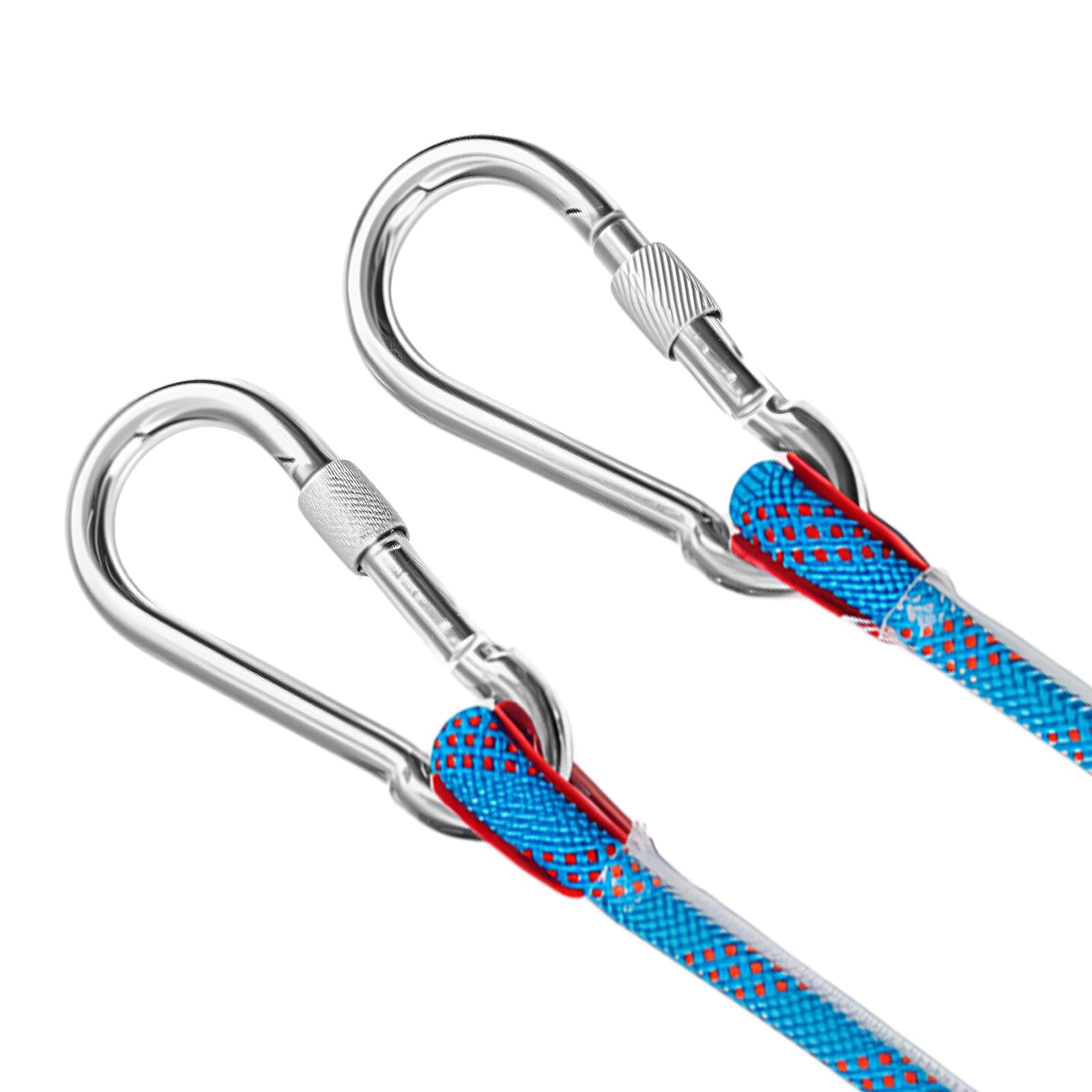2 rollos de cuerda de tendedero resistente de 20 m con ganchos, núcleo de acero de 10 mm, cuerda de secado de ropa al aire libre, para jardín, balcón, camping