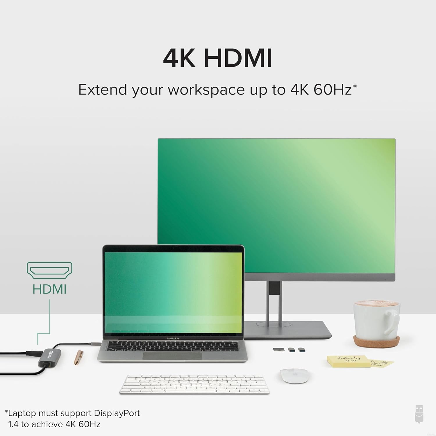 Plugable USB4 Hub Bundle Includes USB-C to 4K HDMI Adapter and 7-in-1 Multiport Adapter with Ethernet, Single 8K or Dual 4K Display, 60W Charging, Compatible with Thunderbolt 4/3 Macs and Thunderbol