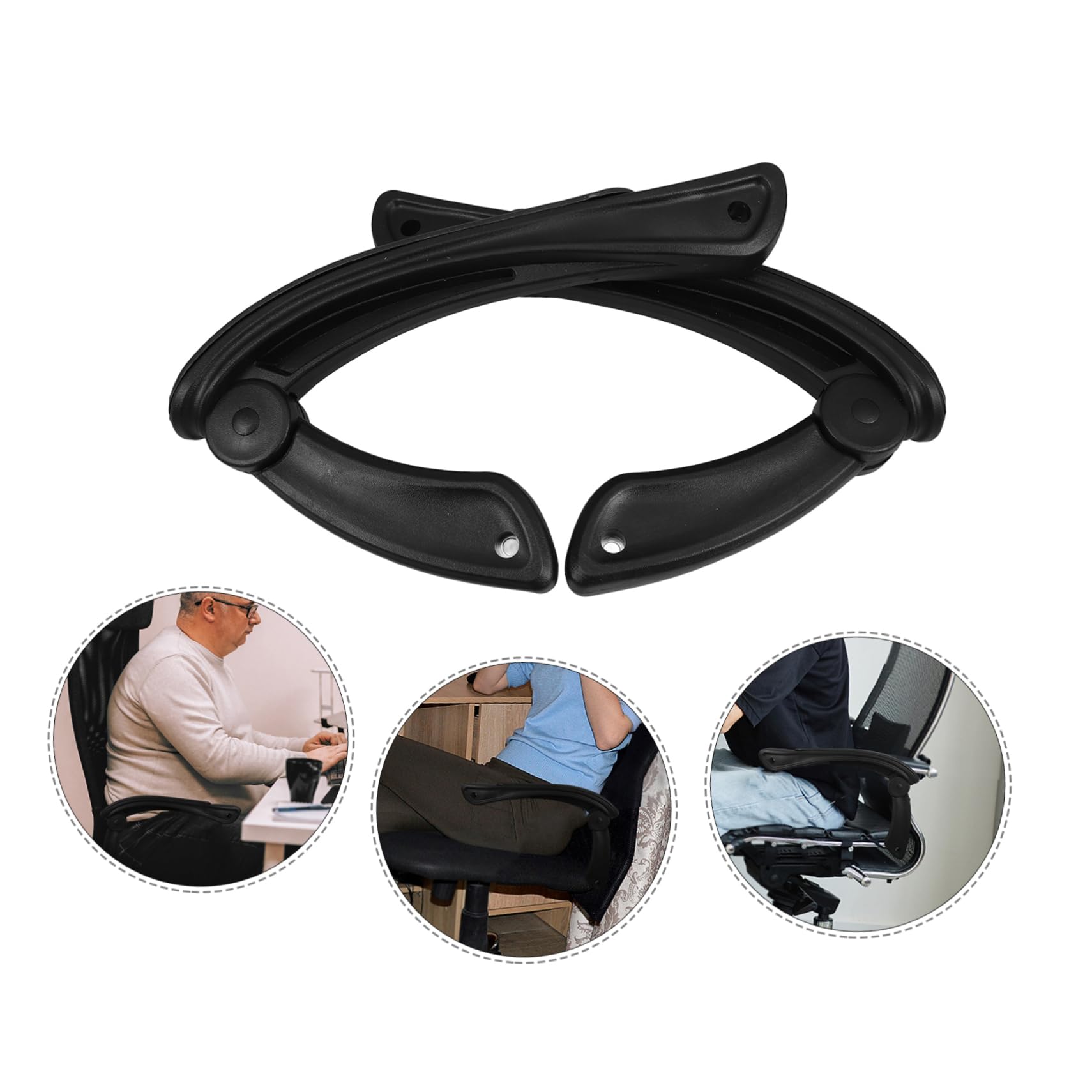 Reposabrazos Telescópico Negro de Plástico para Silla, Repuesto Profesional