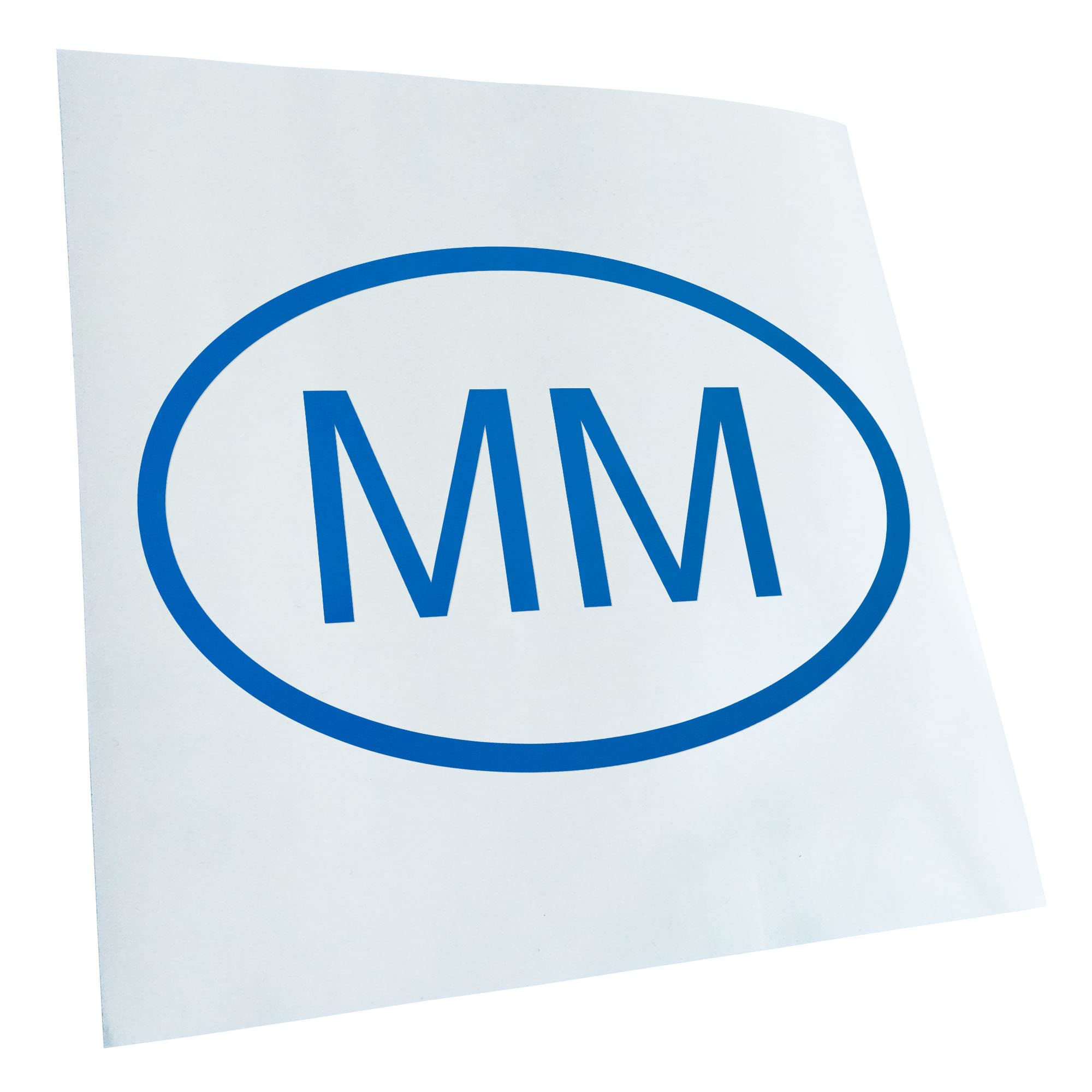 Kiwistar - Myanmar MM Sticker - Blue - G10 - For Cars, Bicycles, Vehicles, Motorcycles, Mopeds, Tuning, Rear Windows