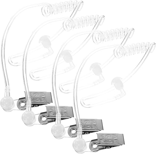 Miniatura 2 de AGFELO Paquete de 4 auriculares espía de servicio secreto, auricular de seguridad, audífono de agente, auricular, accesorios de disfraz, reemplazo a