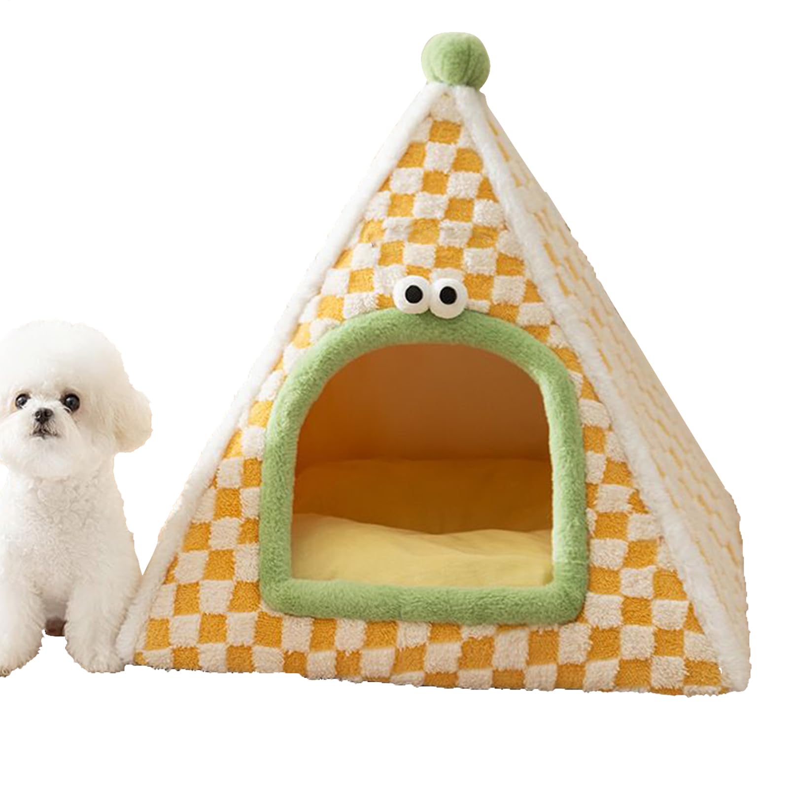 Cama Casita De Gatos Tienda Cálida para Cachorros de Raza Pequeña y | Cama para Perros con Techo de Razas Pequeñas y Medianas en Interior Dormitorio Salón Hogar Cueva Tienda Cálida Acogedora