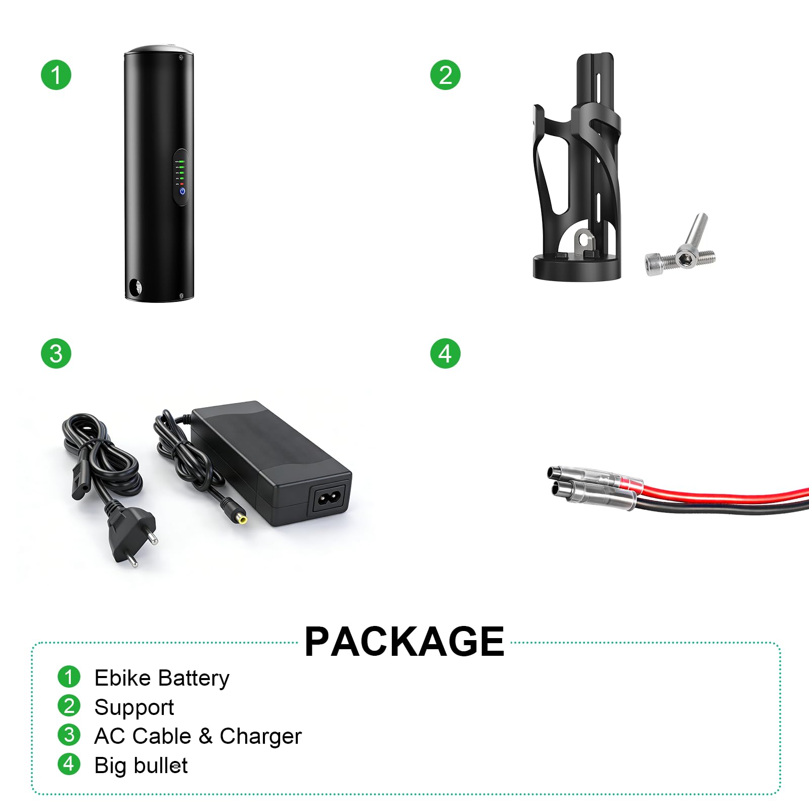 （Samsung35E/LG3500 Cell Flasche E-Bike-Akku 36 V, 250 W, 350 W, 500 W, passend für Vorder- und Hinterrad-Kit mit Bafang-Motor(S001-2/U005)