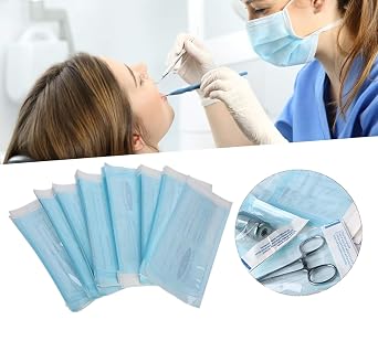 Self Sealing Sterilisation Pouches, 200Pcs Dental Tool Self Sealing Pouch Self Sealing Nail Art Cleaning Bag Craft Bag for Sterilization Oral Cavity Beauty 57 * 130mm