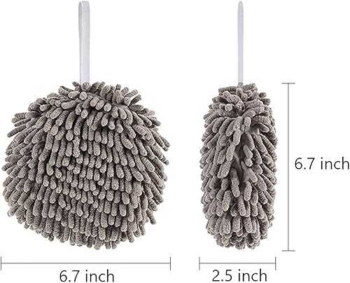 Vista 15 de Paquete de 4 toallas de mano de chenilla para baño, secado rápido, toalla de baño de manos con bucles para colgar, microfibra absorbente para secado