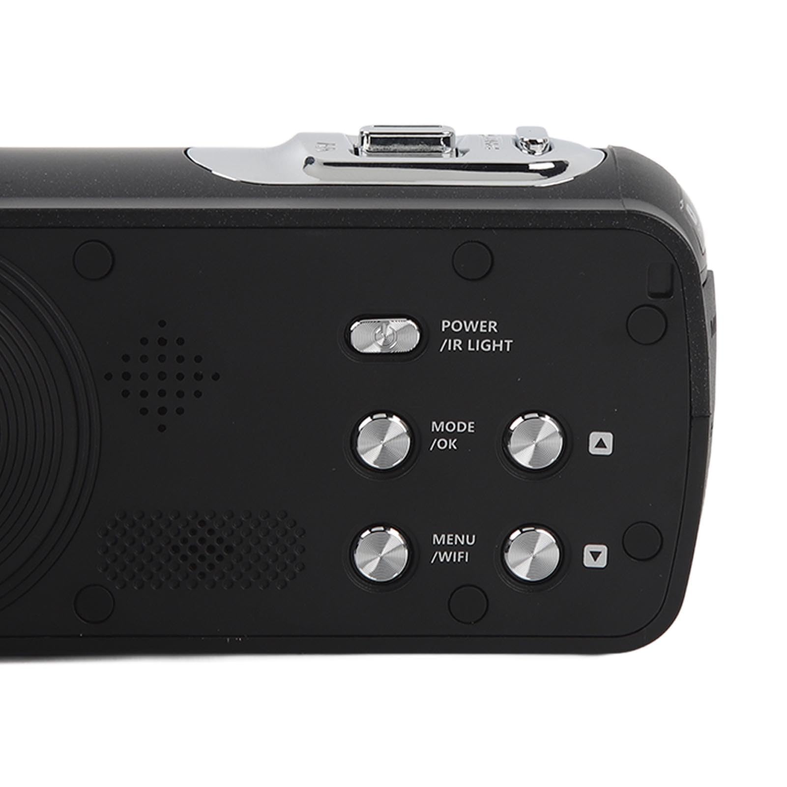 Dpofirs Videocamera 56M 4K con Telecomando, Visione Notturna IR 18X Zoom 3.0 Pollici IPS Touch Screen Vlog Camera, Compatta Portatile Youtube per la Fotografia