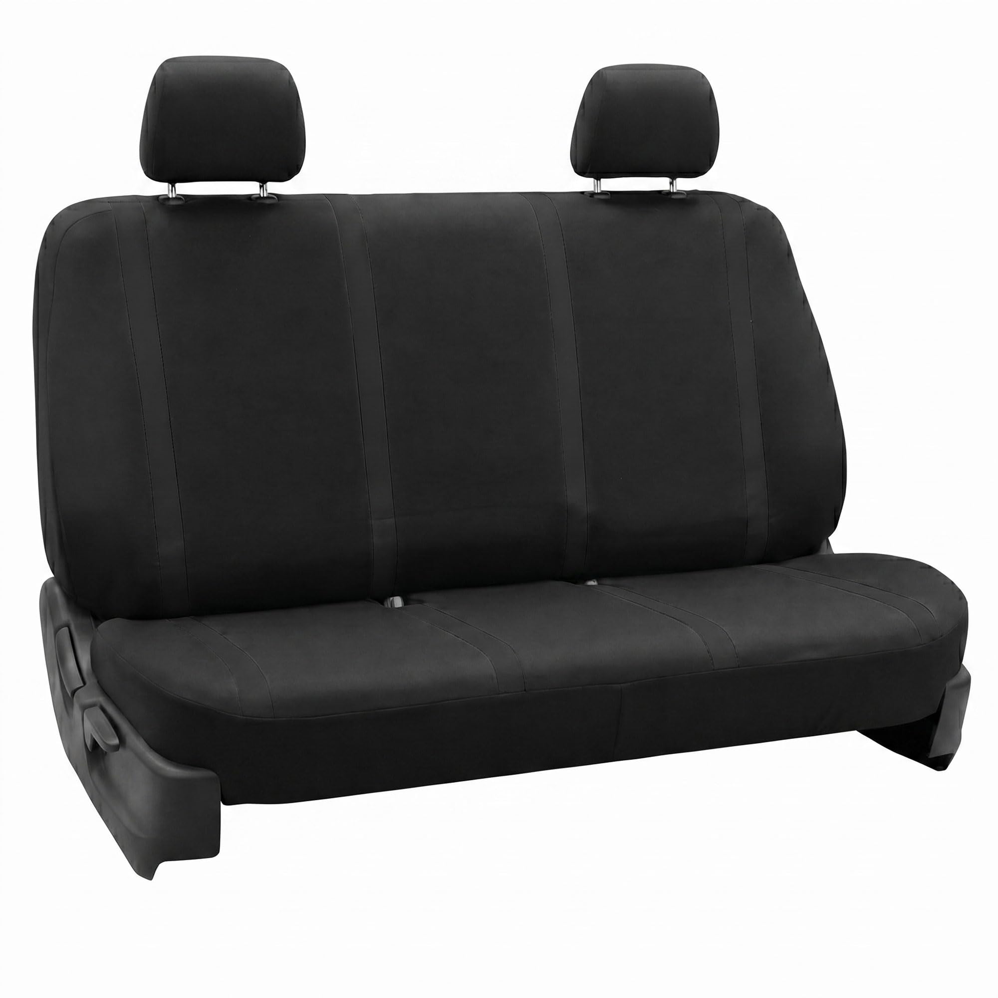 FH GROUP Set di coprisedili posteriori per auto, universali, neri, lavabili, SUV, berlina, furgone