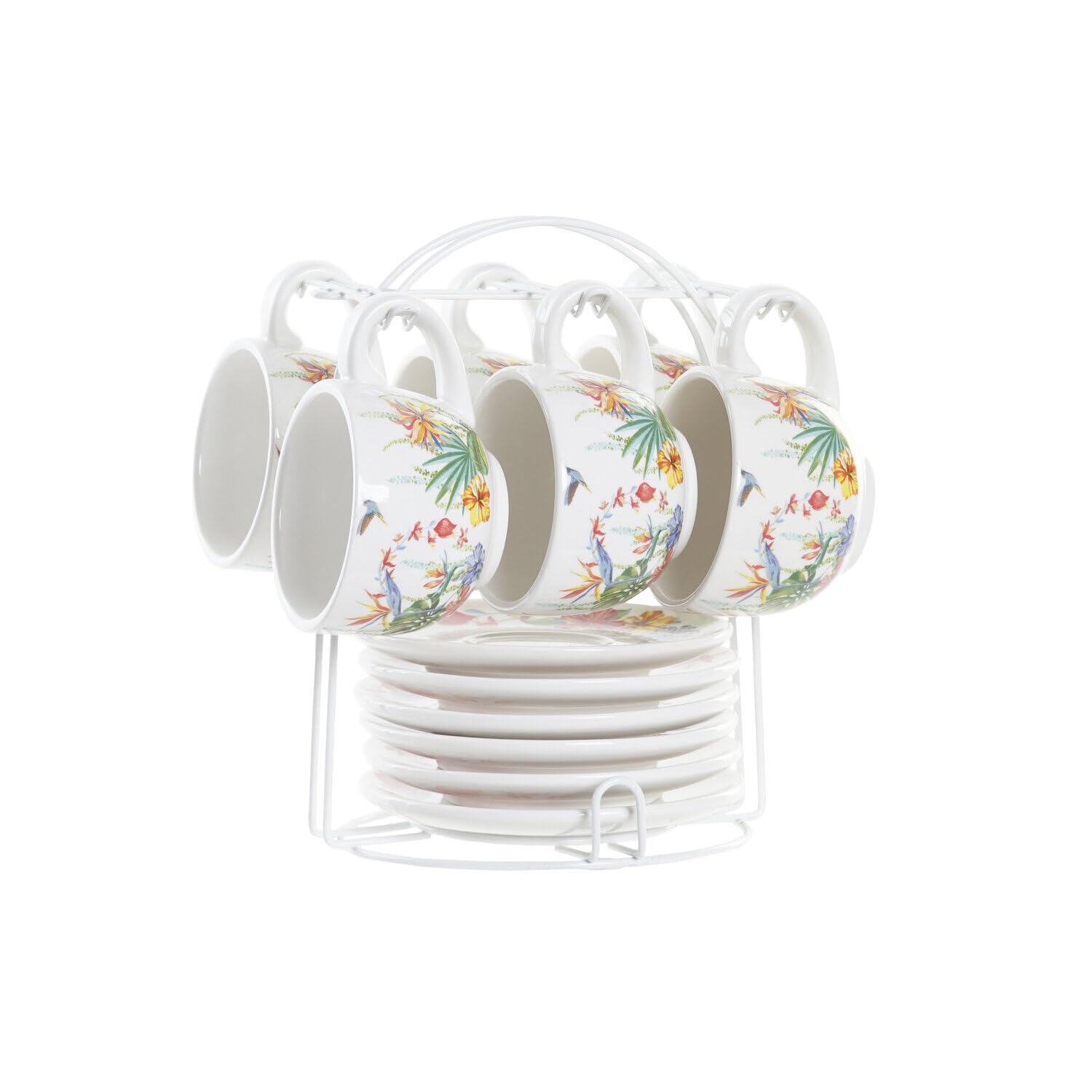 Service à café dolomite Tropic Garden 6 tasses 180 ml pour espresso et pause détente