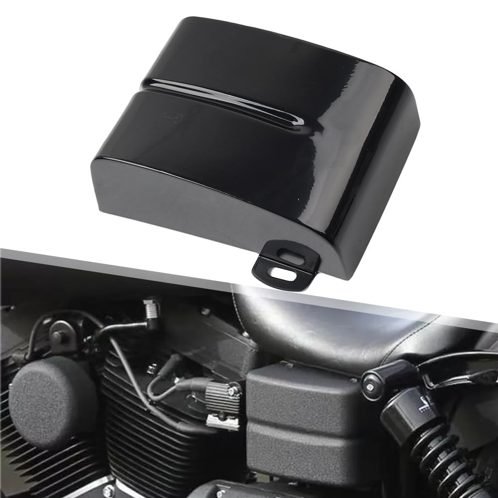 Newsmarts 1 Pc Left Battery Cover Fairing Side Panel Iron Gloss Black for Harley Dyna Low Rider, Fat Bob, Wide Glide, Switchback 2006-2017