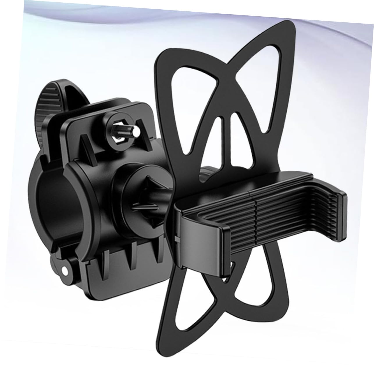 Zerodeko 3 Pezzi Telefono da Bici Portacellulare Manubrio per Biciclette Nero Accessorio per Bike Facile da Installare e Compatibile con Maggior delle Biciclette