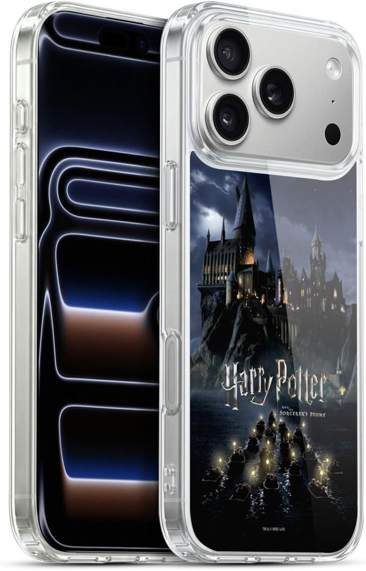 Head Case Designs Officially Licensed Harry Potter Castle Sorcerer's Stone II Gel Case [Military Grade Protection] Compatible with Apple iPhone 17 Pro Max and Compatible with MagSafe