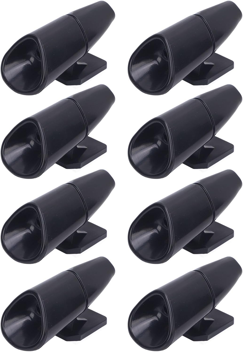 Tyenaza 8PCS Deer Whistles Wildlife Warning for Cars, Vehicles, Motorcycles, Black Ultrasonic Deer Warning (Black)