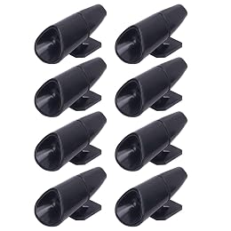 Dioche 4 PCS Deer Whistles Horns Warning Devices Wind Activated Ultrasonic Animal Alert for Vehicles with Adhesive Tapes Universal Fit Car Truck Motorcycle SUV ATV (Black)
