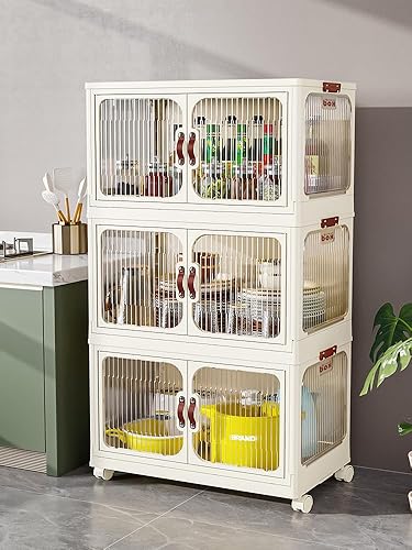 Miniatura 4 de ihomecooker Lidded Home - Contenedores de almacenamiento con puertas y tapas, organizador de maletero de automóvil de 8.4 galones, contenedores de