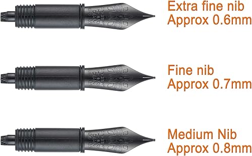 Miniatura 2 de Juego de 3 plumas estilográficas Hongdian (extrafino, fino y mediano) para 1860 Max, 1837, 660, CA35, WA35, N2, N23 y N8 reemplazado con sección