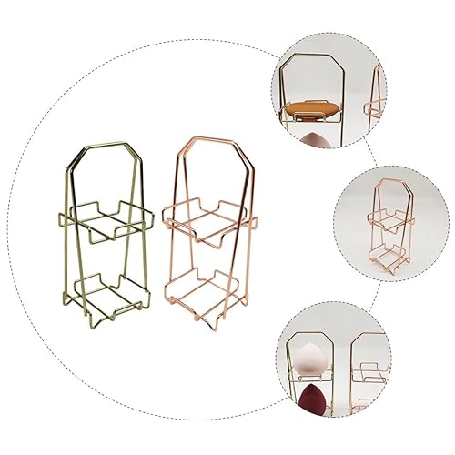 Miniatura 6 de Esponjas para Maquillaje Cojín Puff Esponja de Maquillaje 2PCS Alambre Belleza Huevo Polvo Soplo Soplo Soporte de esponja Soporte de esponja Doble