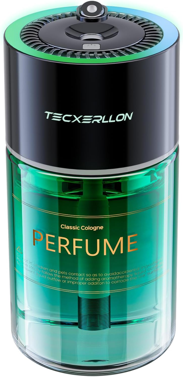 Smart Car Air Freshener, Car Diffuser With Star Light & 120ml Perfume, 4 Scent Modes, Auto On/Off, Rechargeable, Long Lasting Car Air Freshener for Cars, Homes, Offices, Bedrooms-Cologne - Image 4