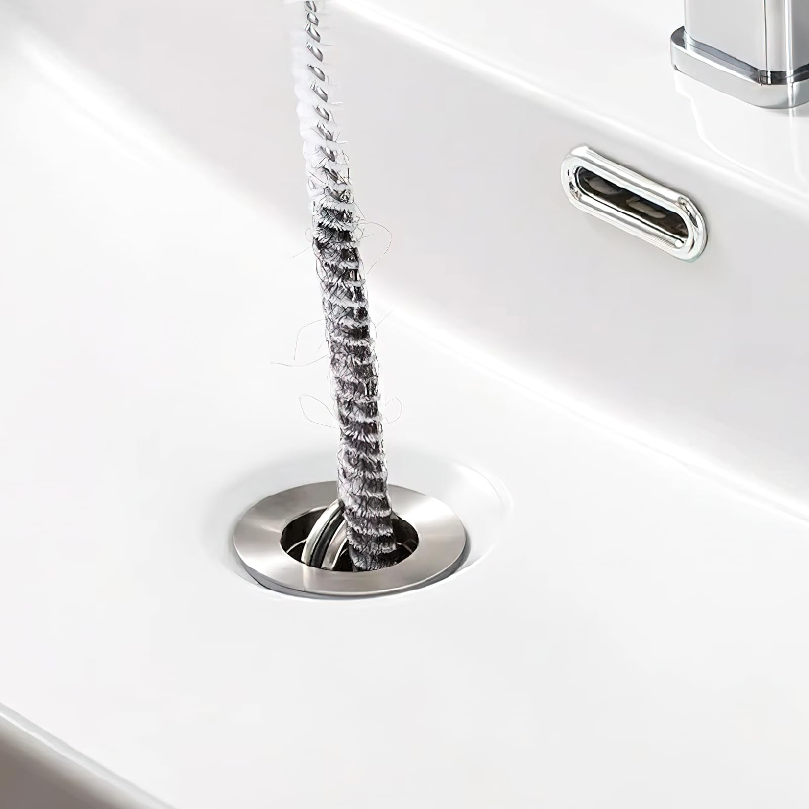 4 Piezas Cepillo de Limpieza para Desagüe, Flexible Cepillo de Limpieza de Tuberías, Cepillos para Tuberías, Cepillo Limpiador de Conductos para Baño Cocina (20, 21, 45, 70cm, 4 Longitudes)