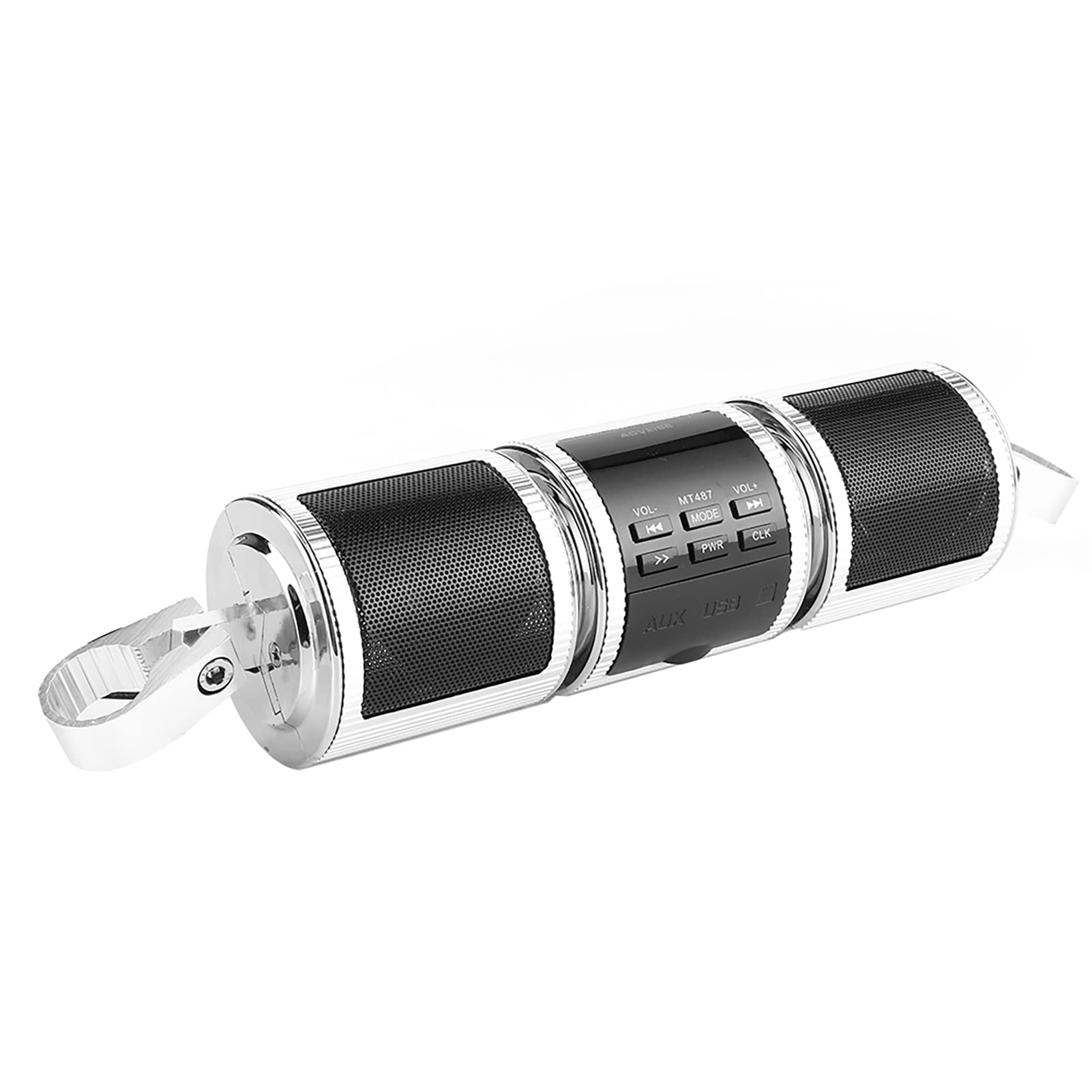 aqxreight Altoparlante Stereo per Moto Lettore Musicale MP3 Impermeabile Radio USB AUX SD per Manubrio Moto Guida All'aperto