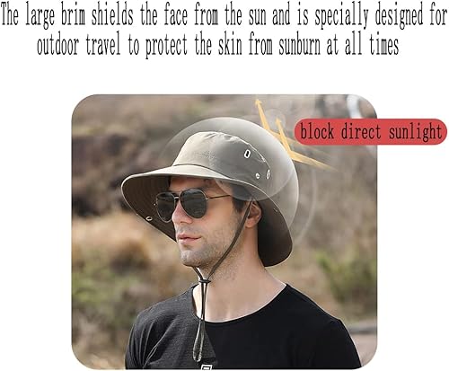 Miniatura 9 de Foldable UV Sun Protection Waterproof Breathable Wide Brim Bucket Sun Hat